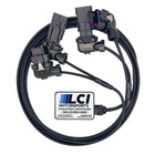 Black wiring harness with connectors on a white background, featuring LCI Motorsports logo.